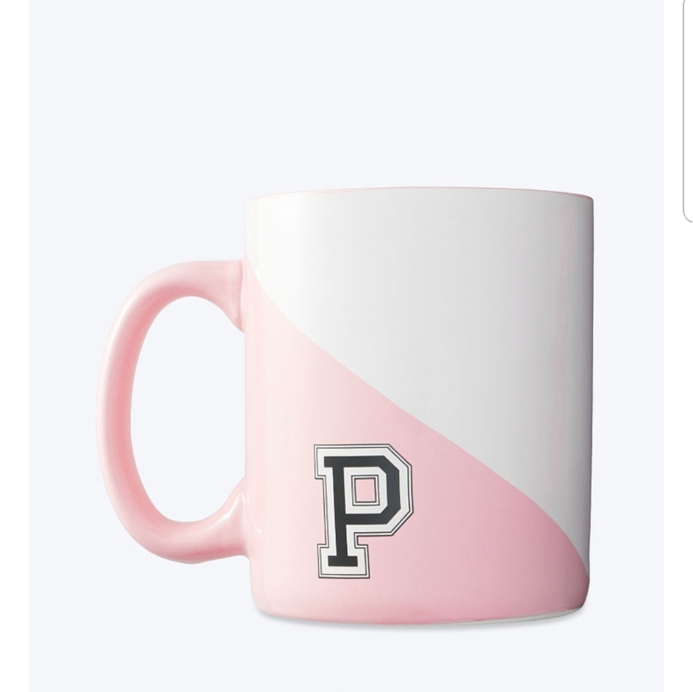Pink, pink and white University of pink mug... COLLECTORS ITEM